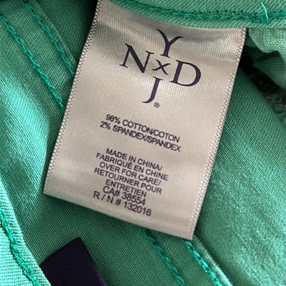 NYDJ Lift Tuck Technology High Rise Green Stretch Denim Ankle Jeans Women’s 12 - Picture 7 of 8